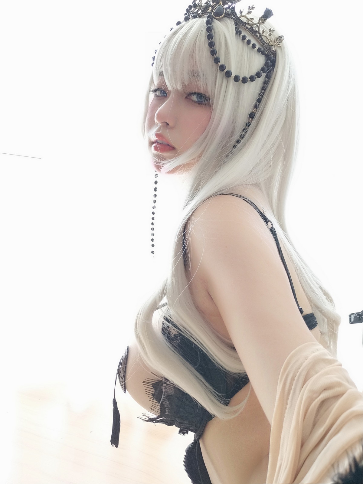 Xgyw.Net_Coser妹子女主K黑双子主题性感黑色情趣服饰露傲人豪乳血滴子遮点诱惑写真70P