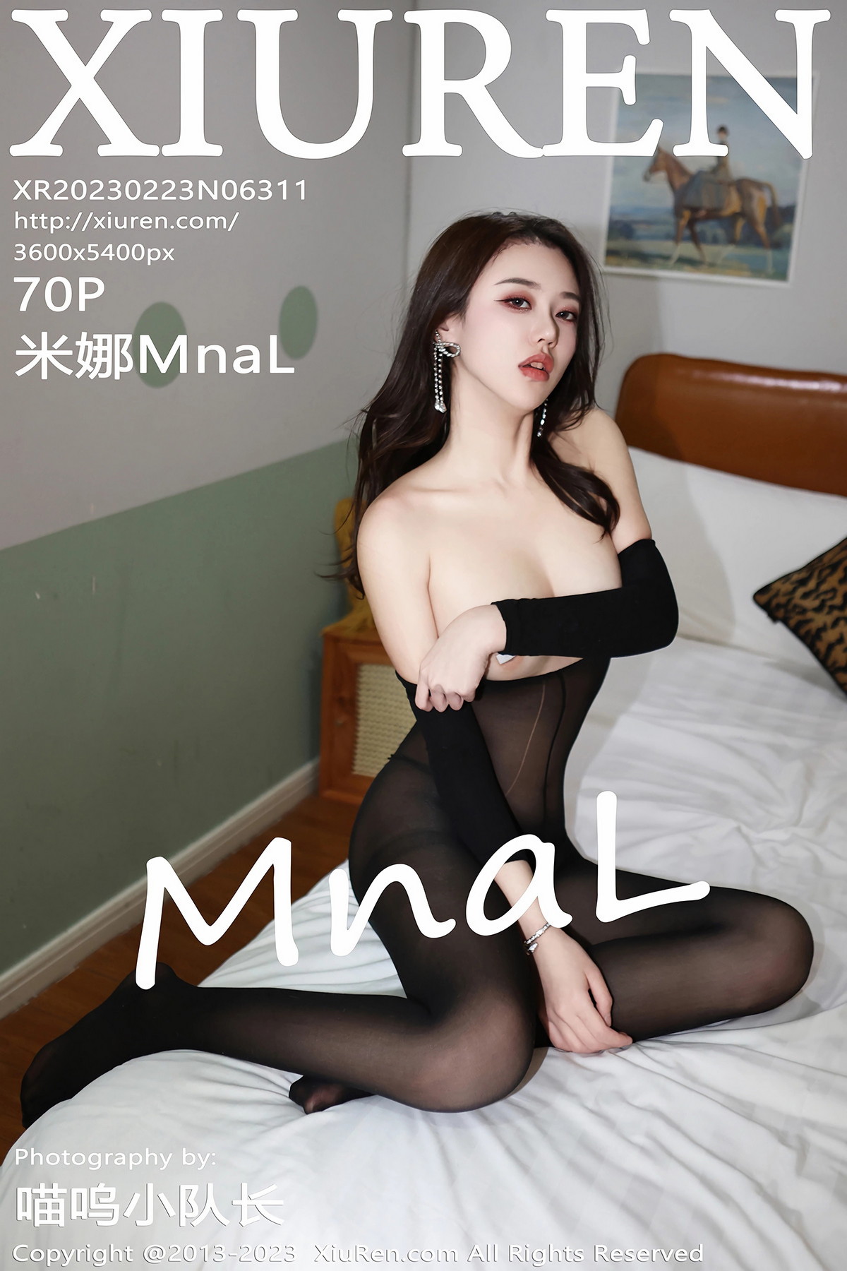 Xgyw.Net_XiuRen第6311期_模特米娜MnaL私房性感黑色网纱轻透连体衣秀火辣身材诱惑写真70P