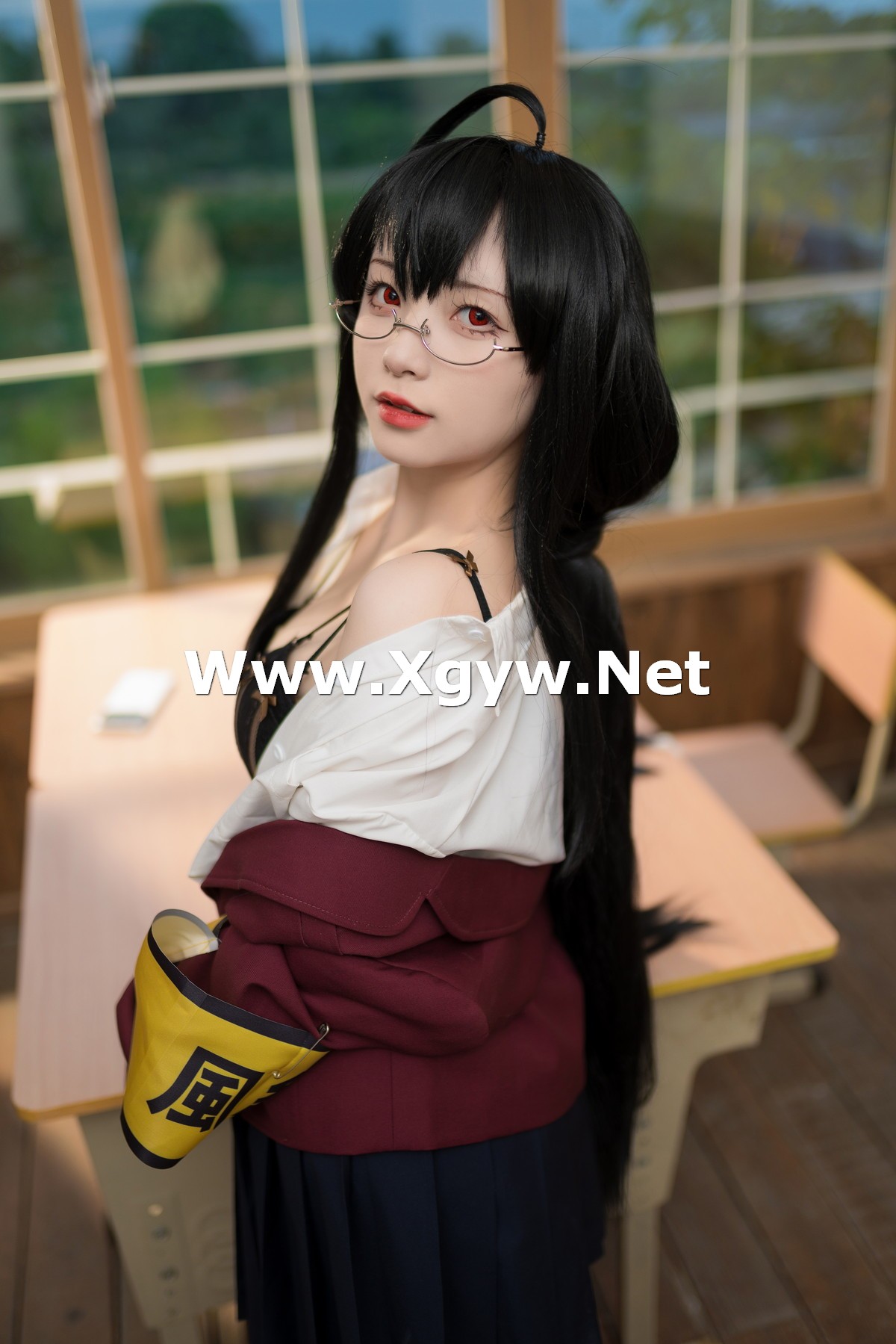 Xgyw.Net_网络美女花铃大凤jk放学后风纪委员主题半脱制服露性感内衣配超薄黑丝魅惑写真71P