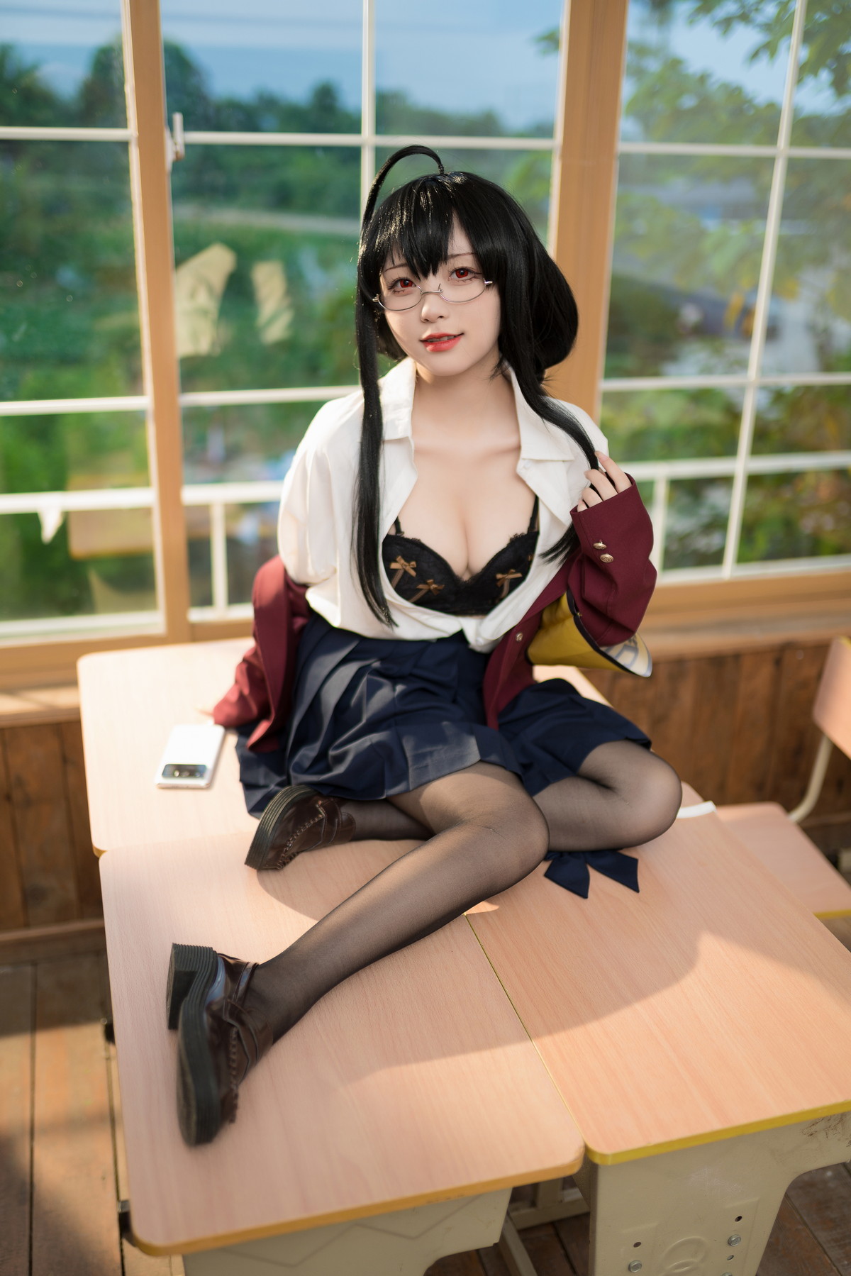 Xgyw.Net_网络美女花铃大凤jk放学后风纪委员主题半脱制服露性感内衣配超薄黑丝魅惑写真71P