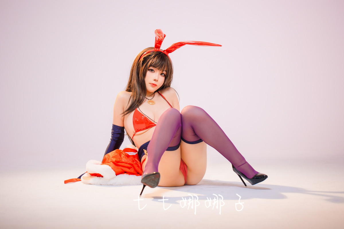 Xgyw.Net_Coser美女七七娜娜子圣诞魔太郎主题私房性感红色皮质内衣秀完美身材诱惑写真23P