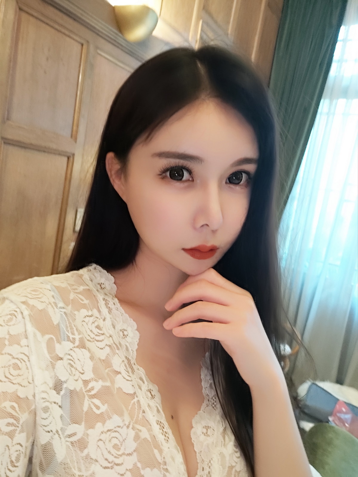 Xgyw.Net_动漫博主亚马逊鲶鱼独居太太主题性感蓝色蕾丝连体内衣秀豪乳翘臀诱惑写真95P