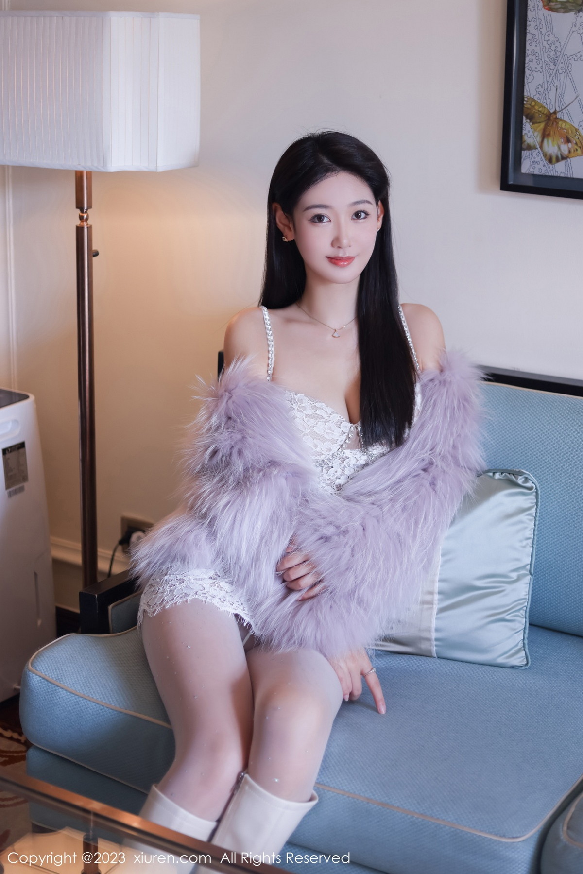 Xgyw.Net_XiuRen第6331期_模特唐安琪性感白色蕾丝吊带裙配开档白丝秀曼妙身姿诱惑写真79P