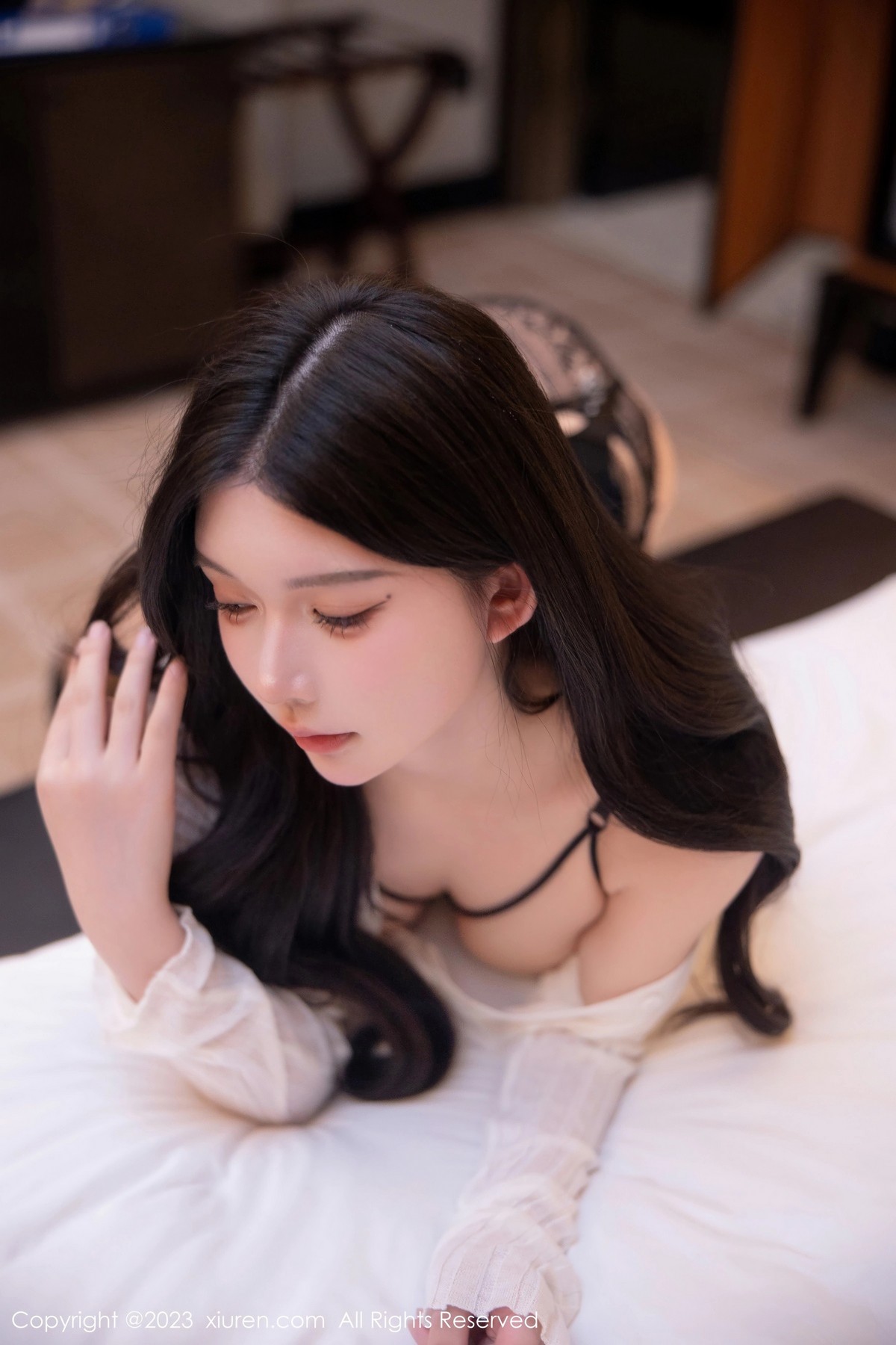 Xgyw.Net_XiuRen第6357期_模特林珊珊私房性感黑色蕾丝情趣内衣秀曼妙丰腴身姿诱惑写真100P