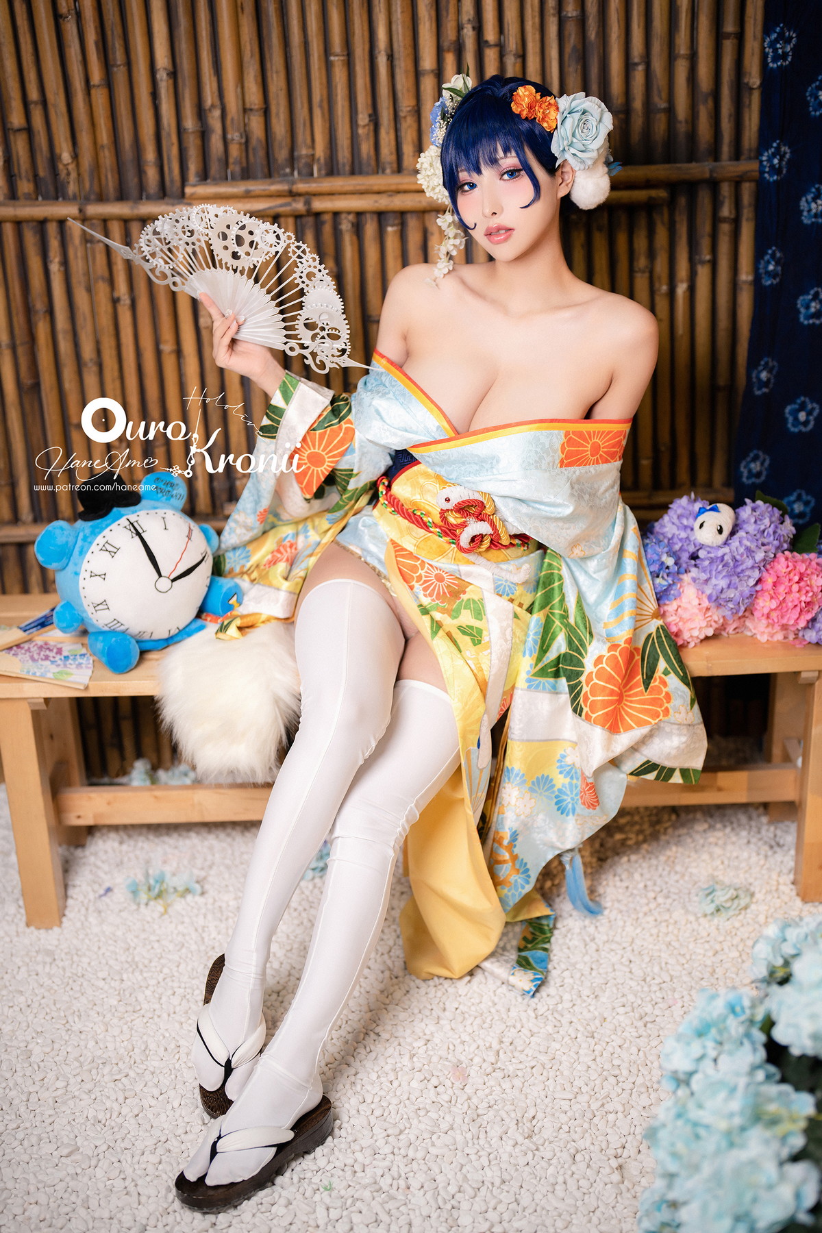 Xgyw.Net_Coser美女雨波_HaneAme-Hololive Kronii主题性感低胸服饰秀完美身材诱惑写真54P