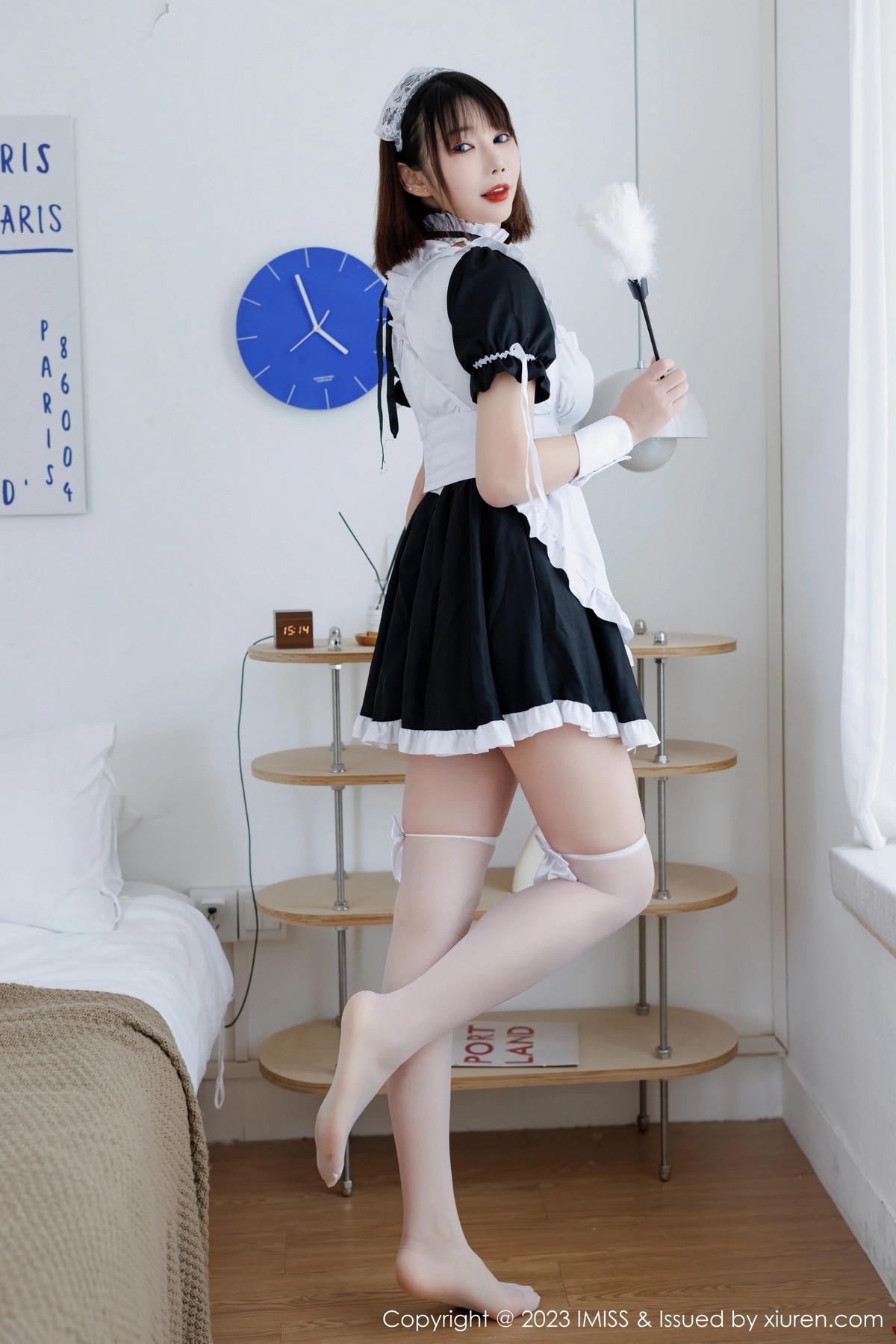 Xgyw.Net_[IMISS爱蜜社]Vol.720_模特Evon陈赞之黑白女仆装露性感黑色内衣秀凹凸身材诱惑写真39P