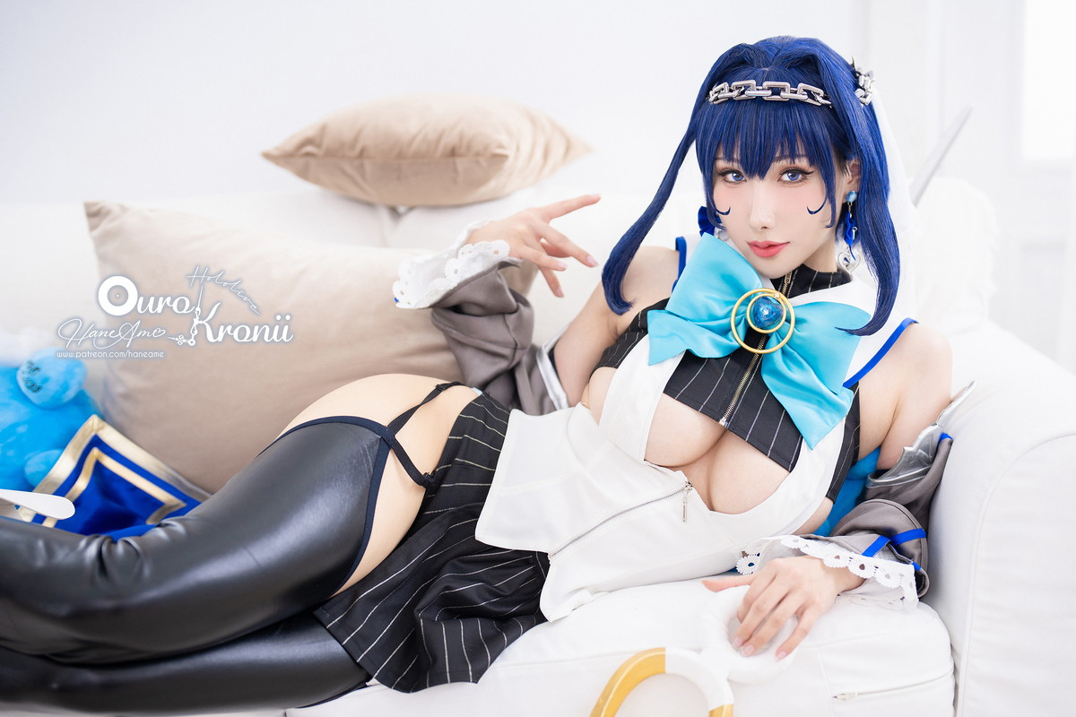 Xgyw.Net_Coser美女雨波_HaneAme-Hololive Kronii主题性感低胸服饰秀完美身材诱惑写真54P