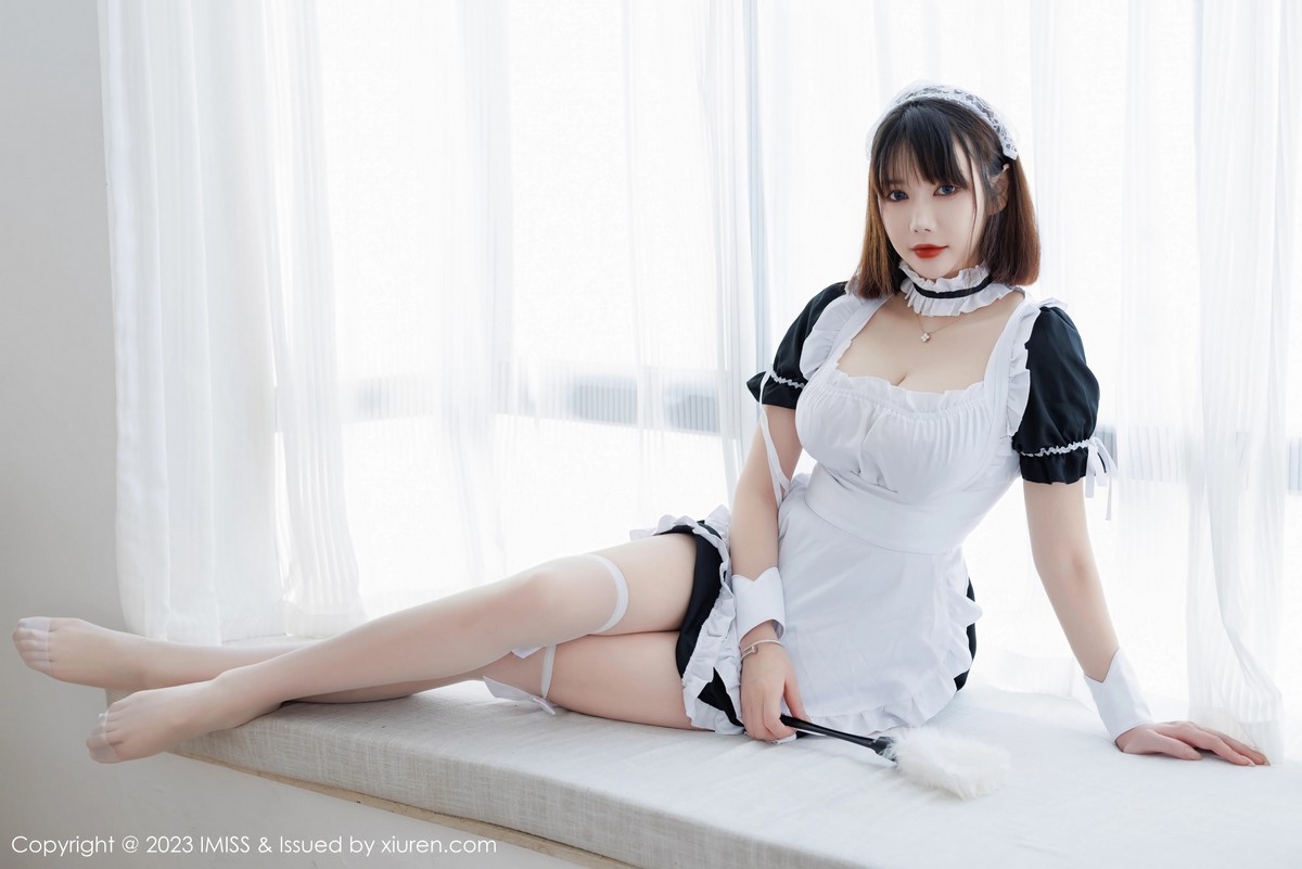Xgyw.Net_[IMISS爱蜜社]Vol.720_模特Evon陈赞之黑白女仆装露性感黑色内衣秀凹凸身材诱惑写真39P