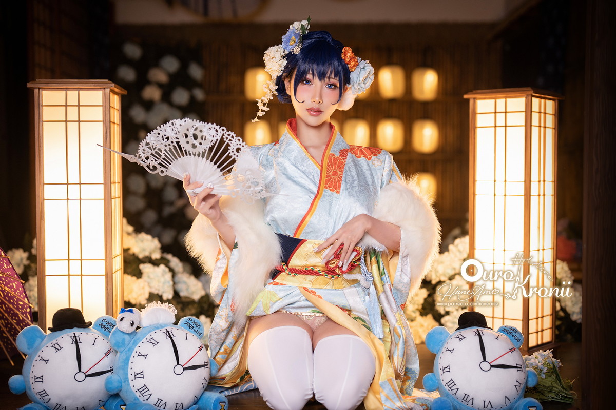Xgyw.Net_Coser美女雨波_HaneAme-Hololive Kronii主题性感低胸服饰秀完美身材诱惑写真54P
