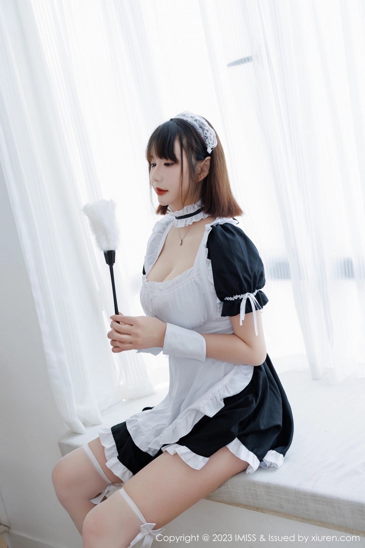 Xgyw.Net_[IMISS爱蜜社]Vol.720_模特Evon陈赞之黑白女仆装露性感黑色内衣秀凹凸身材诱惑写真39P