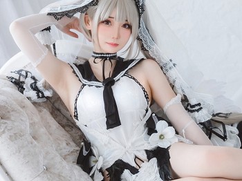 网络青春美女焖焖碳可畏礼服主题私人性感白色礼服秀白皙肌肤修长美腿骚扰写真33P