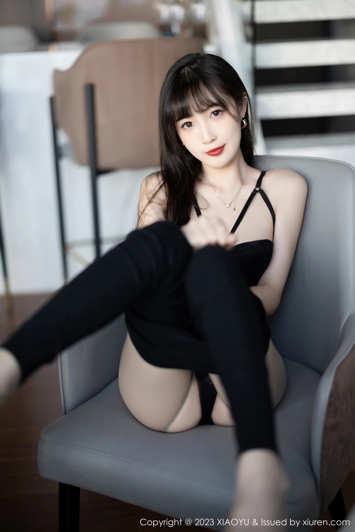 Xgyw.Net_[XiaoYu画语界]Vol.981_模特林星阑性感黑色连体蕾丝内衣配原色丝袜秀曼妙身姿诱惑写真87P