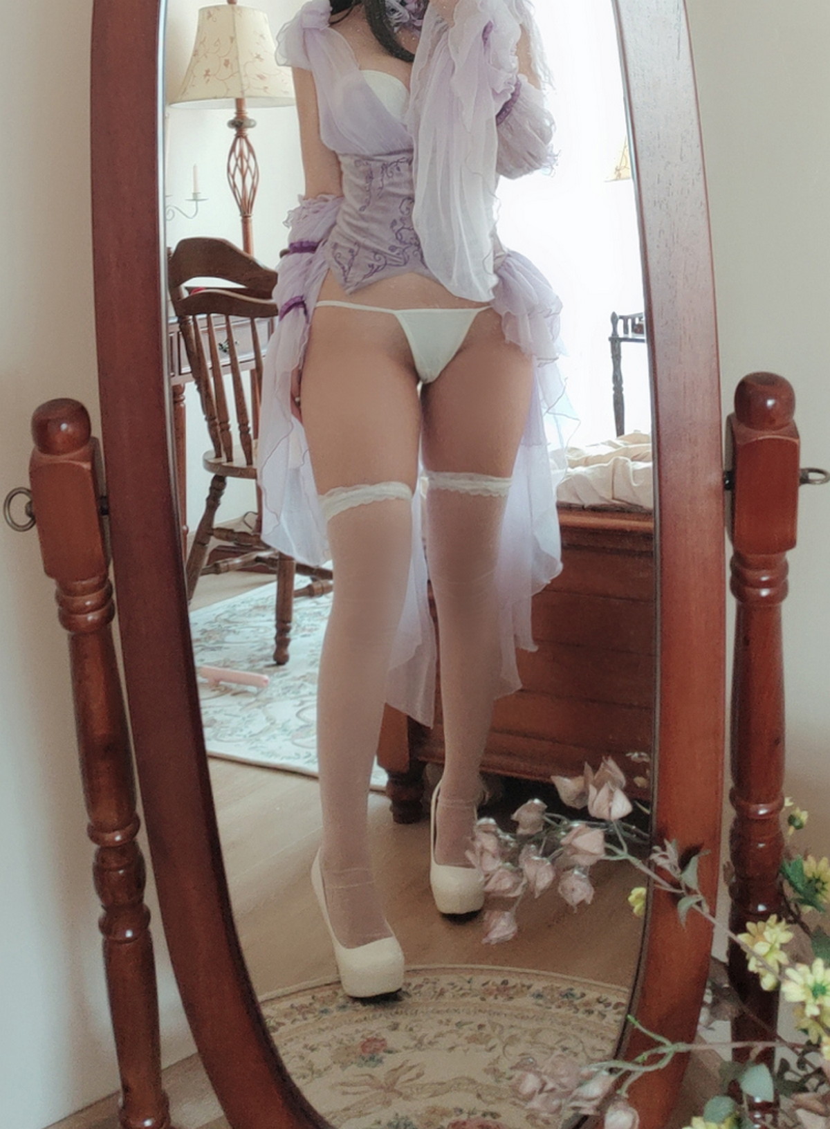 Xgyw.Net_Cosplay美女日奈娇睡美人自拍主题性感薄纱睡裙下白色内衣秀完美身材诱惑写真44P