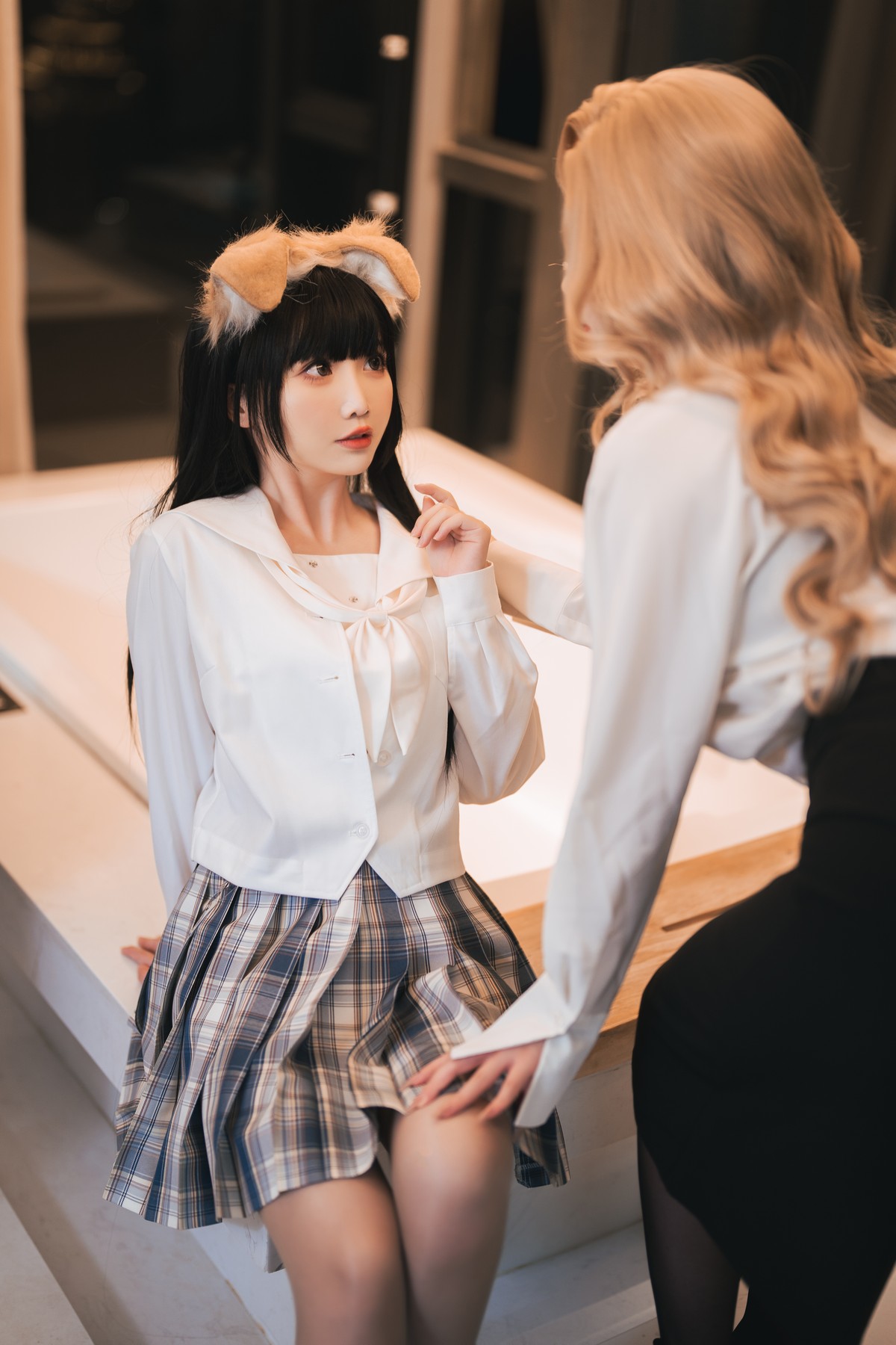 Xgyw.Net_网络美女凉凉子＆面饼仙儿女上司双人版主题私房浴室性感姐妹花迷人诱惑写真40P