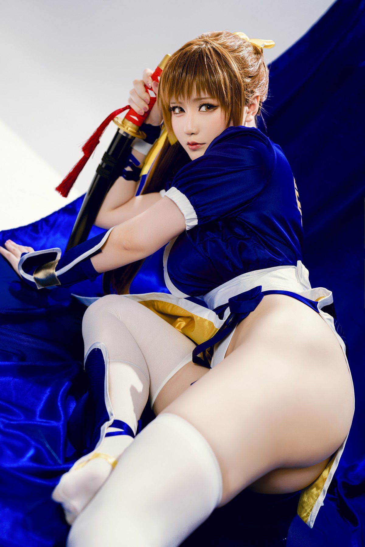 Xgyw.Net_Coser小姐姐星之迟迟死或生霞主题性感高开美女武士装露浑圆翘臀诱惑写真62P