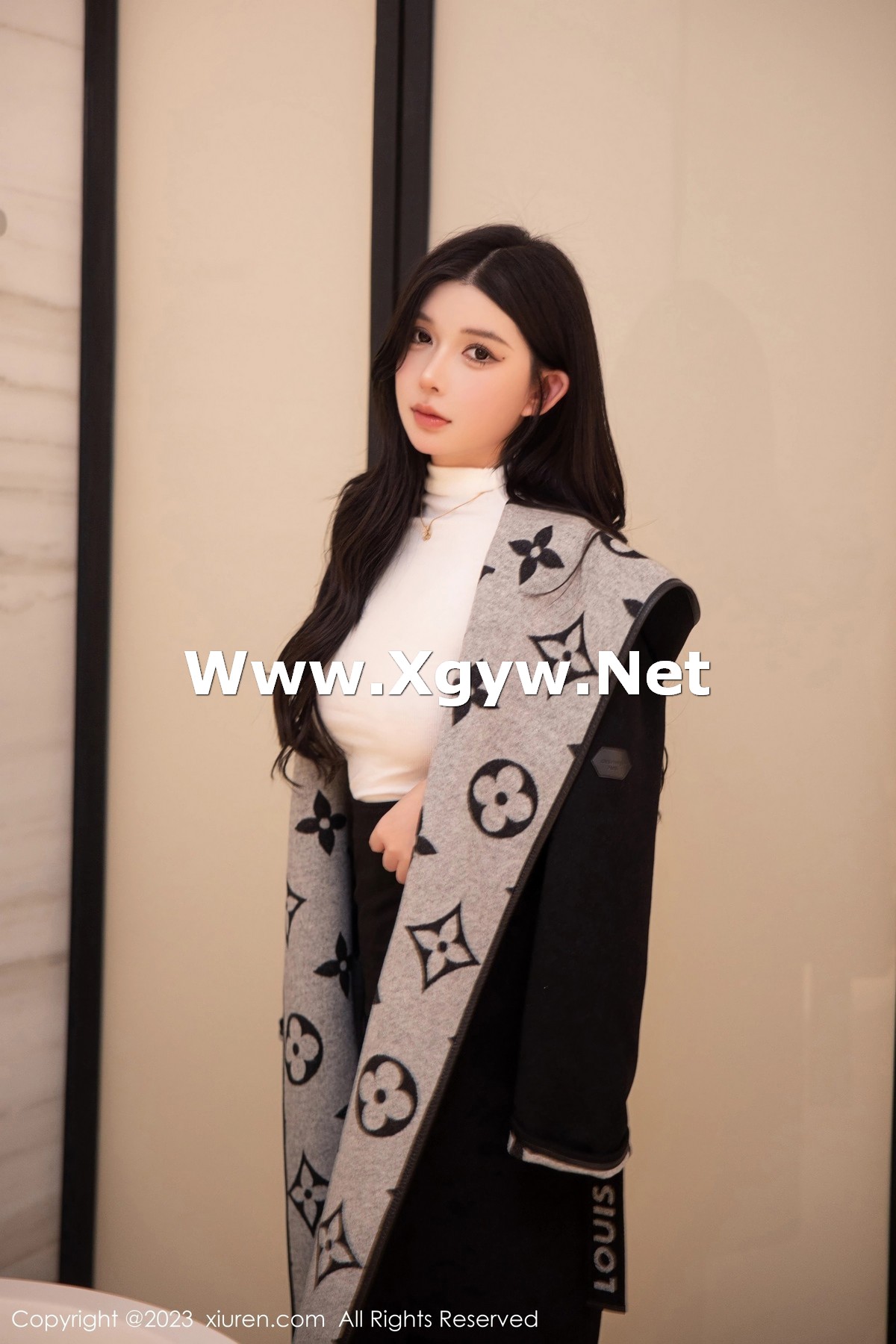 Xgyw.Net_XiuRen第6394期_模特林珊珊白色轻透上衣配黑短裙魅惑黑丝秀曼妙身姿迷人写真103P