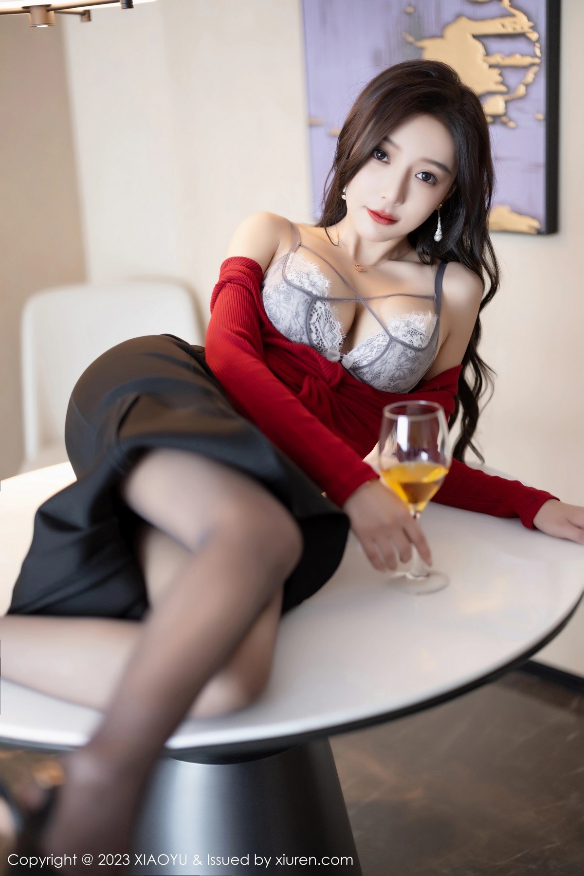 Xgyw.Net_[XiaoYu画语界]Vol.987_女神王馨瑶yanni红色服饰配黑短裙露浅灰蕾丝内衣完美诱惑写真95P