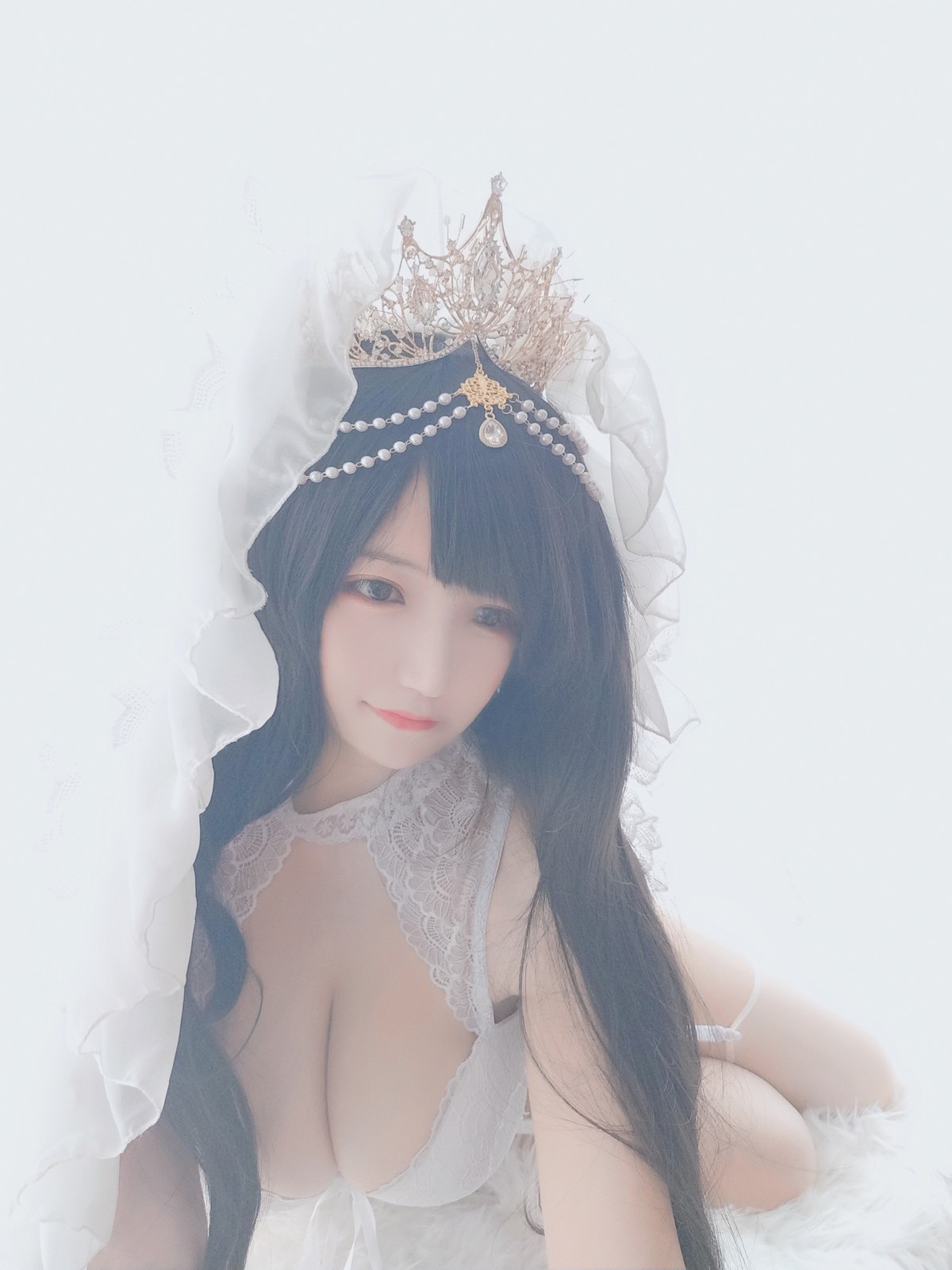Xgyw.Net_动漫博主小仓千代w可爱花嫁主题性感白色蕾丝内衣配白丝吊袜秀傲人豪乳诱惑写真32P