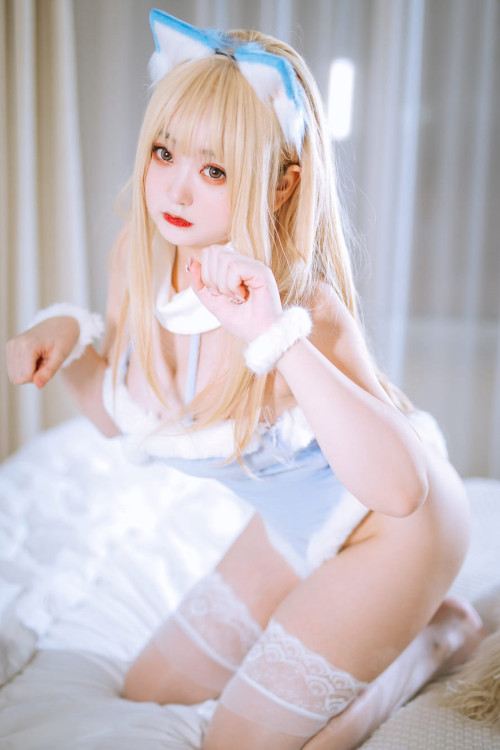 Cosplay 恩田直幸 蓝色贴身猫猫